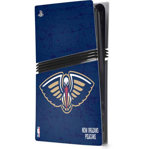 NBA New Orleans Pelicans Distressed PS5 Pro Console Skin